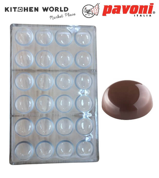 พิมพ์อบขนมโพลีคาร์บอเนตครึ่งวงกลม PAVONI CT0759-5046 จำนวน 24 ช่อง_10